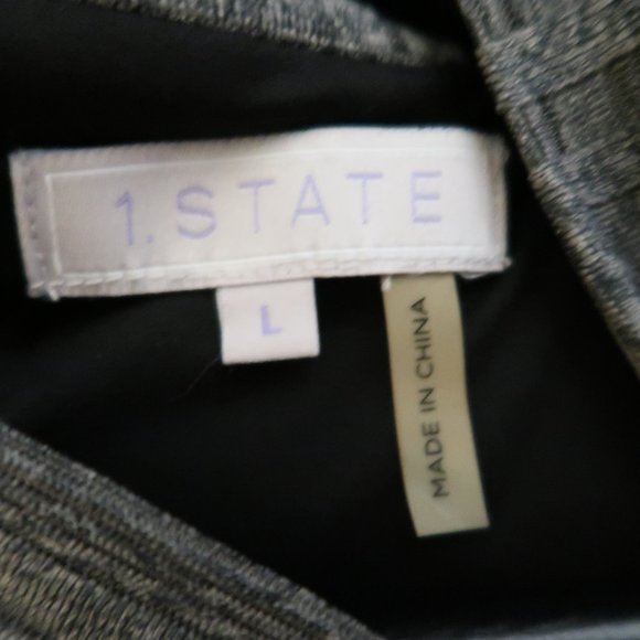 1.STATE Gray Cold Shoulder Dress - Large - Picture 7 of 8